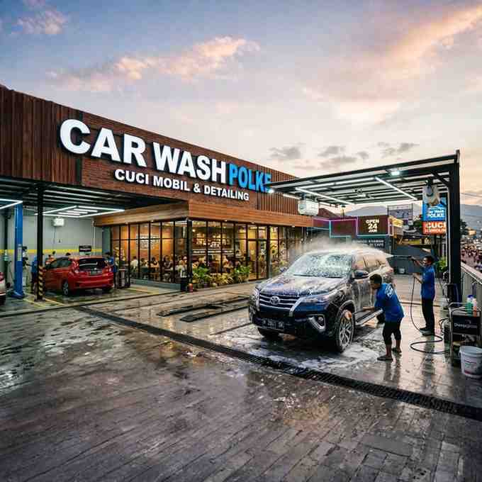 Jasa cuci mobil Semarang terbaik dengan layanan hidrolik dan cafe nyaman
